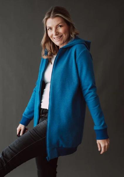 Beispiel lange Sweatjacke